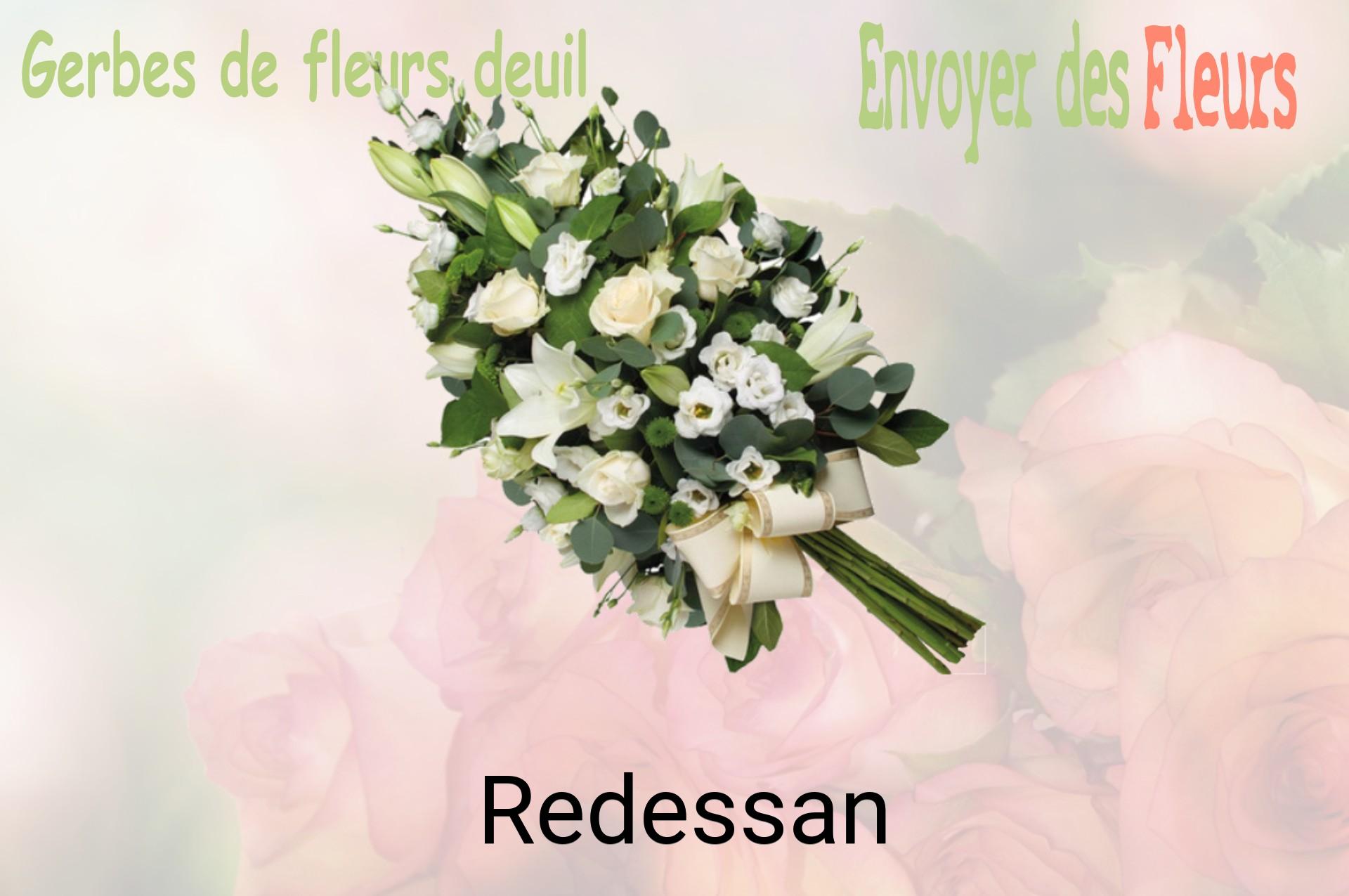Gerbe de fleurs de deuil livrée à Redessan